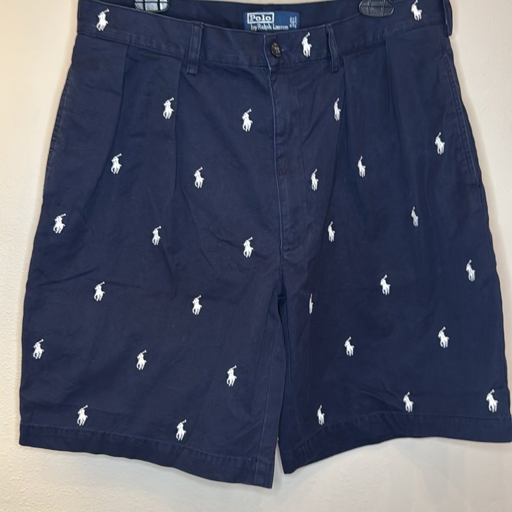 Polo by Ralph Lauren Tyler Navy Logo Shorts - size 35 waist - Picture 3 of 11